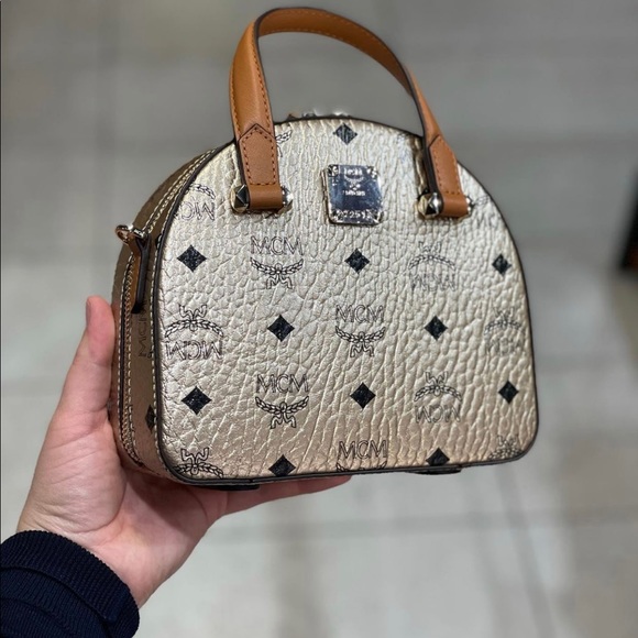 Last one! MCM gold color mini crossbody bag $780+ tax - Picture 11 of 13